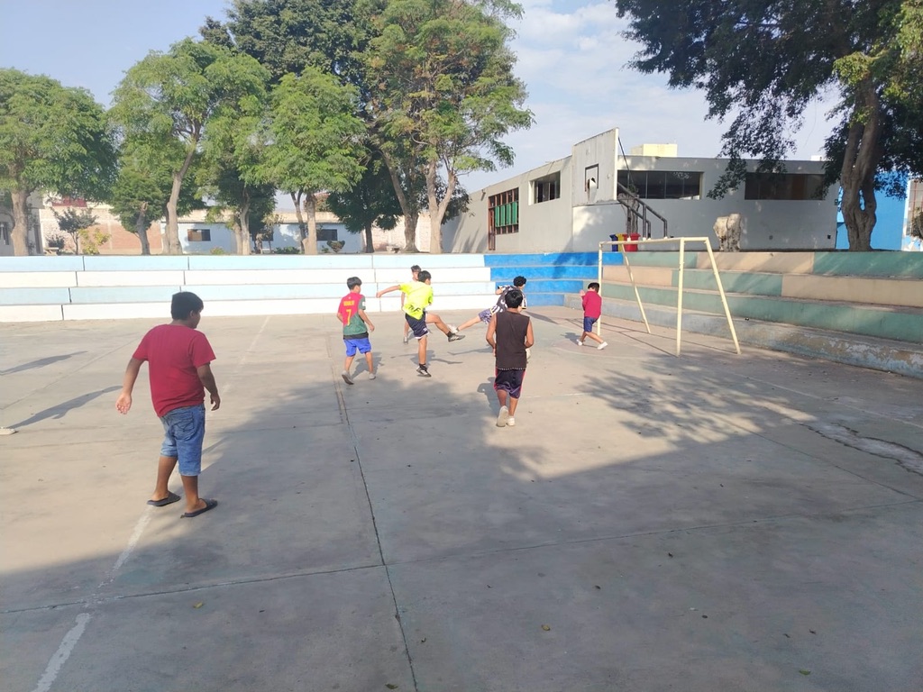 Kids playing outdoors